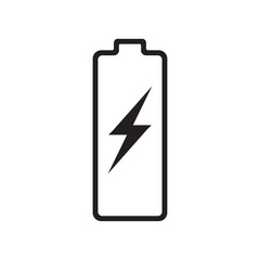 Battery indicator vector icon. Accumulator battery charge energy flat sign design. Battery isolated symbol pictogram. UX UI icon