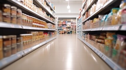 Fototapeta premium Stunning Supermarket Blurred Backgrounds for Your Creative Projects