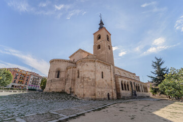 Angular of the Church of San Millán Segovia, Spain