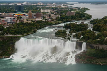 The majestic waterfalls landscape of American Falls at Niagara Falls, Ontario, Canada