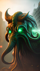 Obraz premium Lovecraft Art and Illustration - Created with Dream by Wombo Generative Ai