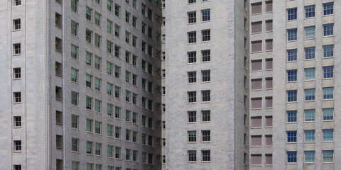 Fototapeta premium Blocks of Gray City Buildings