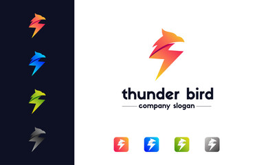 colorfull Thunderbird logo template - obrazy, fototapety, plakaty