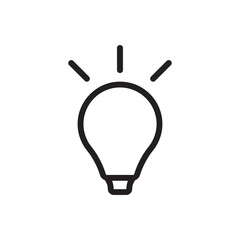 Bulb vector icon. Idea flat sign design. Bulb lamp symbol pictogram. Bulb icon. UX UI icon