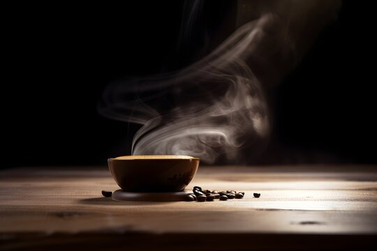 This photo features a hyper-realistic image of coffee