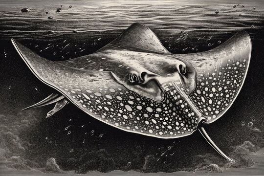 stingfish swimming in its natural habitat. Generative AI