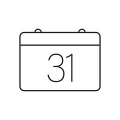 Calendar vector icon. Calendar on wall flat sign design. Calendar flat symbol pictogram. UX UI icon