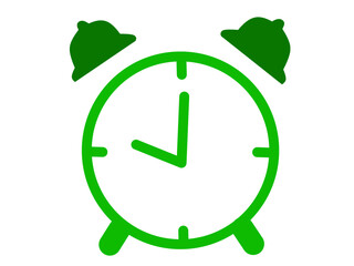 Alarm icon with isolated white background element. Vector illustration.