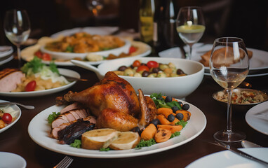 roasted chicken with vegetables