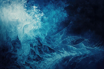 Fototapeta na wymiar blue winter frost, ice texture. Generative AI