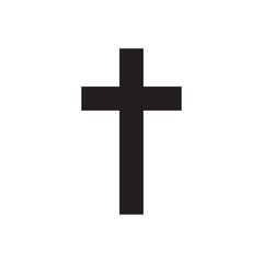 Cross icon. Christian cross. Religious cross flat sign design. Cross symbol pictogram. UX UI icon