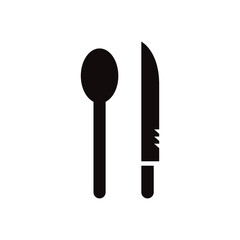 Dinner vector icon. Plate, spoon, knife icon. Banquet icon. Breakfast icon. Restaurant flat sign design. Dinner symbol pictogram. UX UI icon