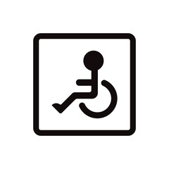 Disabled vector icon. Handicapped flat sign design. Disabled symbol pictogram. UX UI icon