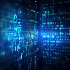 デジタルサイバーイメージ背景-プログラミング