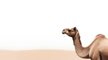 animal on the white Background a Camel generative ai