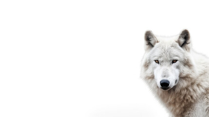 Obraz premium animal on the white Background a Wolf generative ai