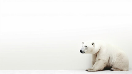 animal on the white Background a Bear generative ai