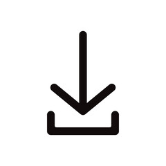 Download arrow vector icon. Upload flat sign design. Download symbol pictogram. UX UI icon