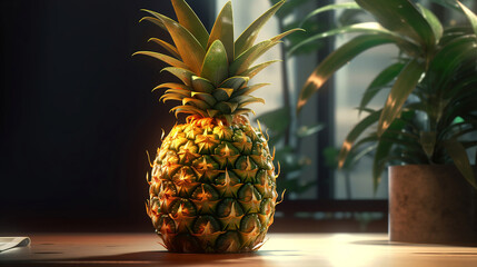 瑞々しいパイナップルNo.003 | Fresh pineapple Generative AI