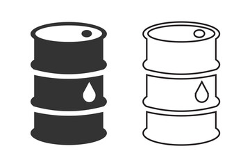 Oiol barrel icon. Industrial oil background vector ilustration.
