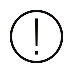 Exclamation point vector icon. Hand drawn exclamation point flat sign design. Exclamation point linear symbol pictogram. UX UI icon