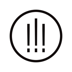 Exclamation point vector icon. Hand drawn exclamation point flat sign design. Exclamation point linear symbol pictogram. UX UI icon