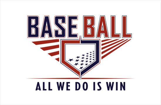 Baseball team design isolated on white background. School spirit shirts sport fan emblem. For print or cut (Cricut, Silhouette). 
 