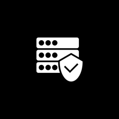 Data access keyr icon.Symbol, logo illustration isolated on black background 