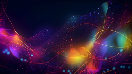 Abstract Background of Colorful Blurred Neon Lines