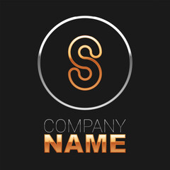 Line Compass south icon isolated on black background. Windrose navigation symbol. Wind rose sign. Colorful outline concept. Vector