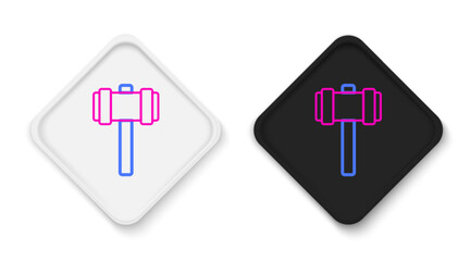 Line Sledgehammer icon isolated on white background. Colorful outline concept. Vector
