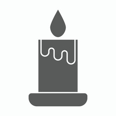 candle icon, beeswax candle vector