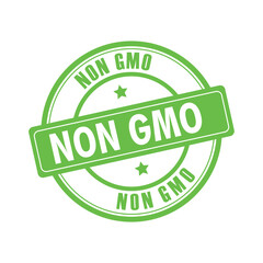 GMO-free icon. Vector green non-GMO logo sign for healthy food package design.