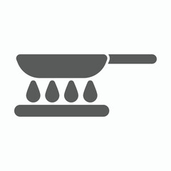 pan icon, frying pan vector illustration