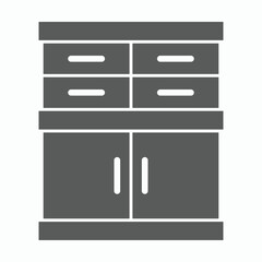 cabinet icon, closet vector, locker illustration