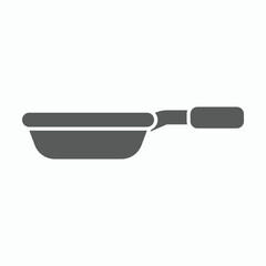 pan icon, frying pan vector illustration