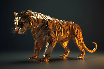 Epic Tiger Wallpaper. Modern Abstract Tiger Design Background.