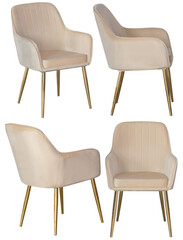 Chair for office or home. Interior element. Isolated from the background. From different angles