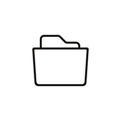 Folder vector icon. Linear folder flat sign design. Folder symbol pictogram. UX UI icon