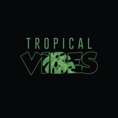 Tropical Vibes Summer T-shirt Design Vector Art