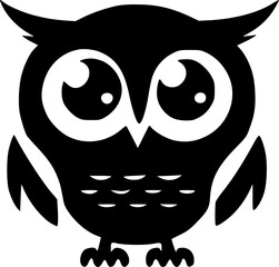 Fototapeta premium Owl | Minimalist and Simple Silhouette - Vector illustration