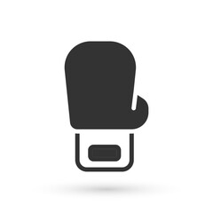 Grey Boxing glove icon isolated on white background. Vector