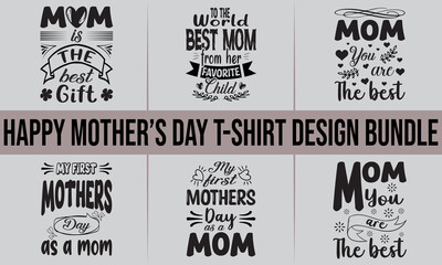 Happy Mother's Day T-shirt Design Bundle