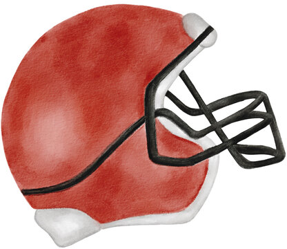 Helmet American Football Sport Watercolor Png