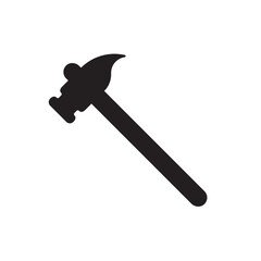 Hammer vector icon. Hammer instrument flat sign design. Hammer tool symbol pictogram. UX UI icon