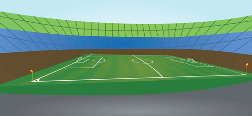 Soccer arena stadium. vector illustration