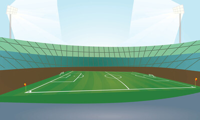 Soccer arena stadium. vector illustration