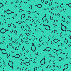 Black Magic hand mirror icon isolated seamless pattern on green background. Vector