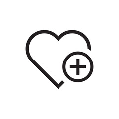 Obraz premium Heart vector icon. Heart vector sign. Love linear heart icon. Valentines day heart icon. Heart symbol pictogram. UX UI icon