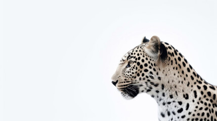 Fototapeta na wymiar animal on the white Background a Jaguar generative ai